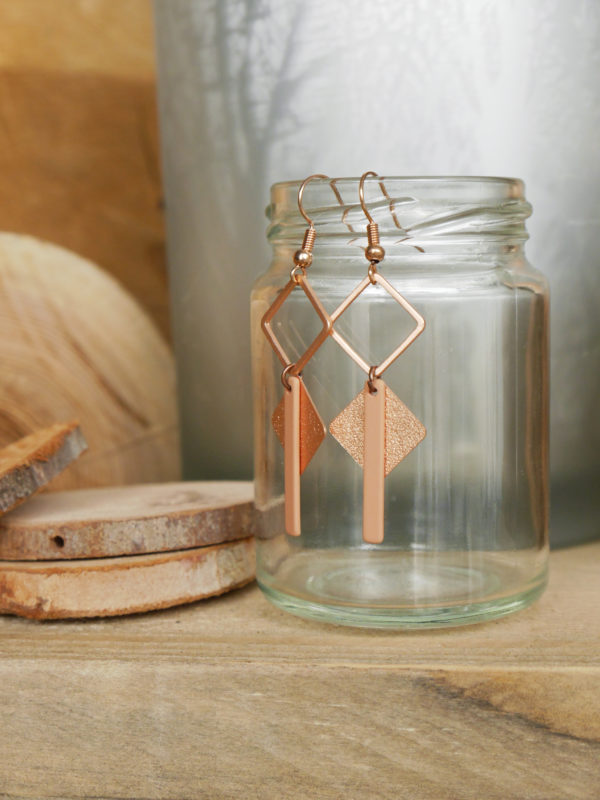 Duo vierkant frosted met berubberd staafje - nude