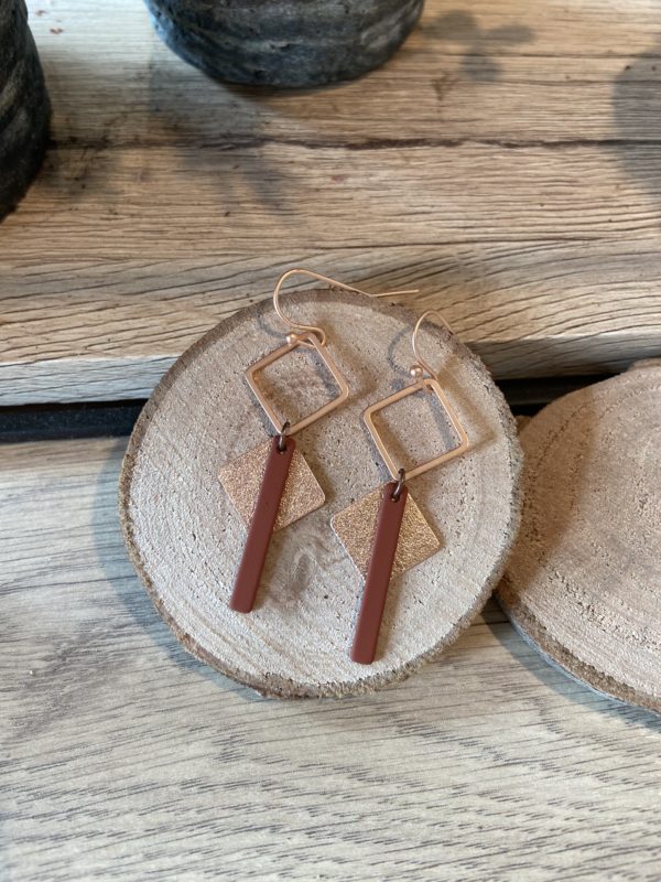Frosted vierkant duo met kort staafje – vos