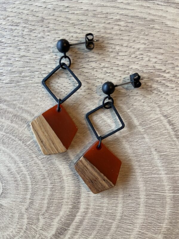 Houten vijfhoek duo small - vos