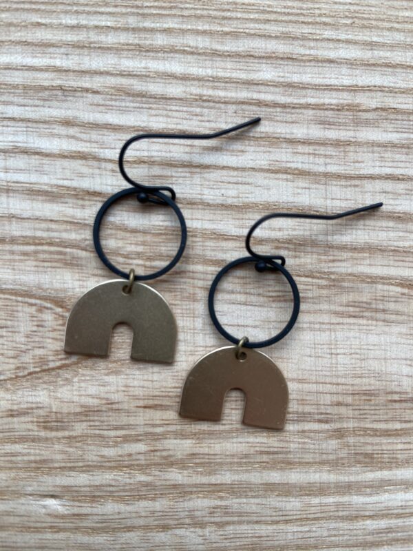 Duo cirkel en regenoog - zwart/goud
