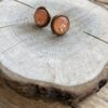 Cabochon oorsteker hars in combinatie met goudvlokken - Afbeelding 2
