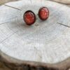 Cabochon oorsteker hars in combinatie met goudvlokken - Afbeelding 5