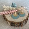 Staaf-oorsteker met gevuld half maantje en frosted cirkel - Afbeelding 3
