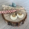 Staaf-oorsteker met gevuld half maantje en frosted cirkel - Afbeelding 2