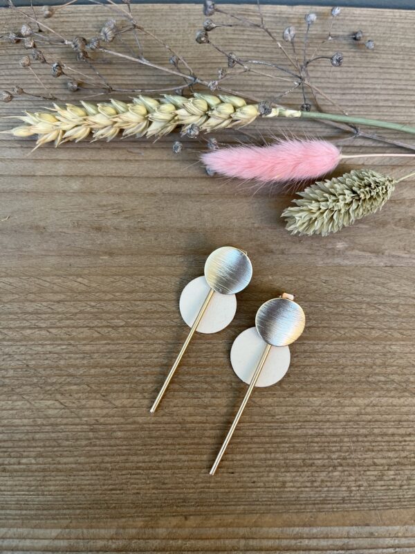 Pringles oorsteker met berubberd schijfje en staafje - Afbeelding 4