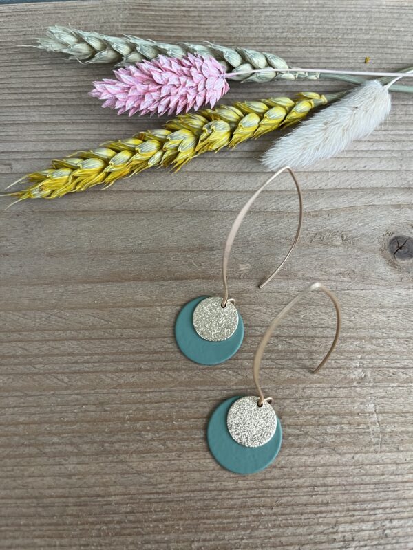 Ellips oorhanger met duo schijfje - Afbeelding 2
