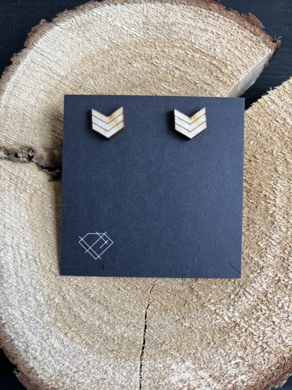 geometrisch houten oorsteker - 002