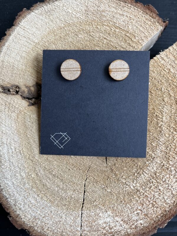 geometrisch houten oorsteker - 003