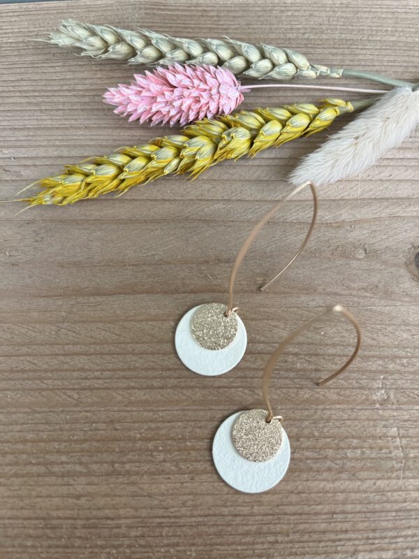 Ellips oorhanger met duo schijfje