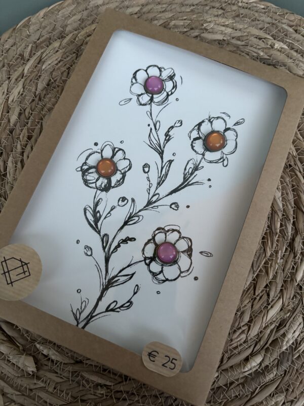 Juwelen kaart A5 - Bloem - 003